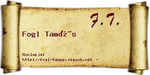 Fogl Tamás névjegykártya