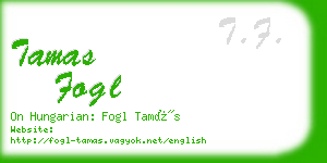 tamas fogl business card